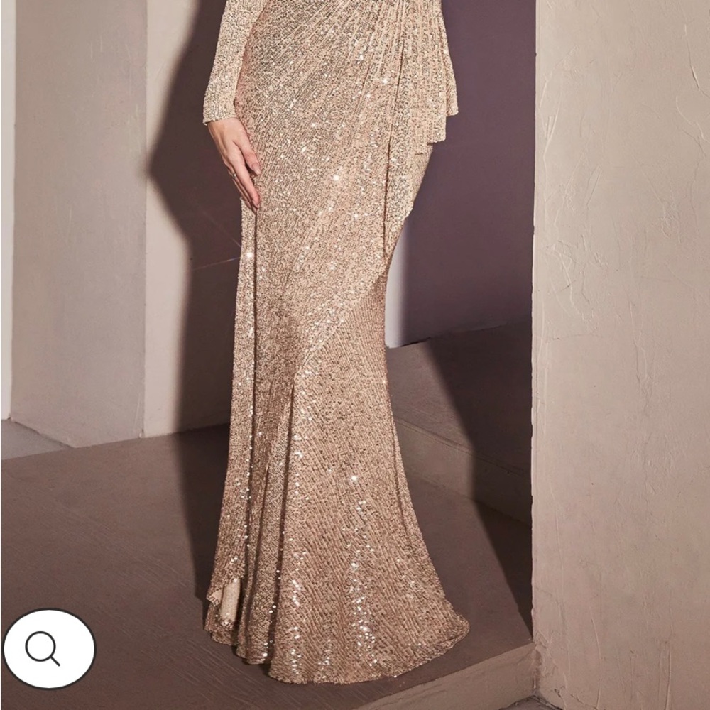 Cinderella Divine Rose Gold Off Shoulder Gown - Picture 2 of 3